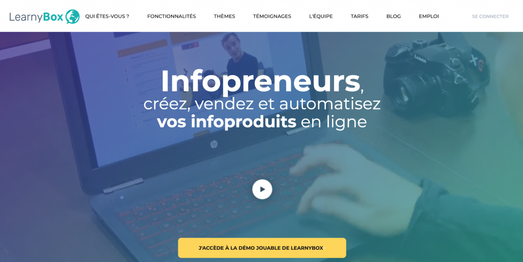 Plateforme pour entrepreneurs et formation en ligne : LearnyBox